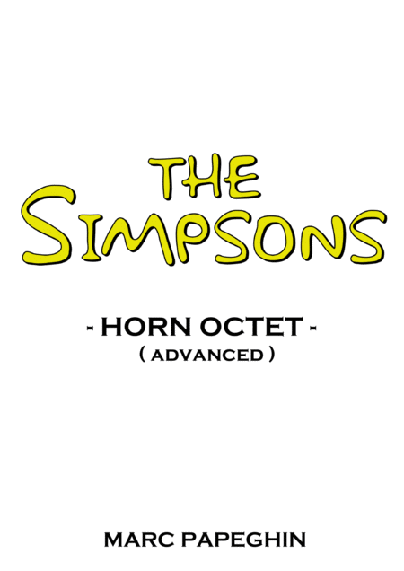 The Simpsons Theme French Horn Octet Advanced Level Sheet Music