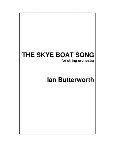 Free Sheet Music The Skye Boat Song For Strings