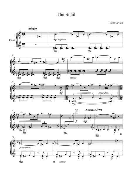 Free Sheet Music The Snail