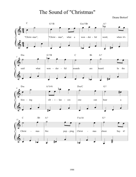 The Sound Of Christmas Sheet Music