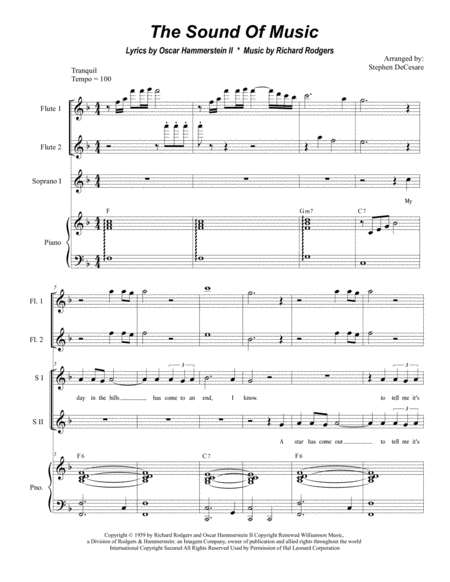 Free Sheet Music The Sound Of Music For Ssa