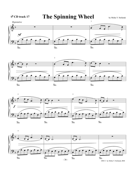 The Spinning Wheel Easy Intermediate Romantic Sheet Music