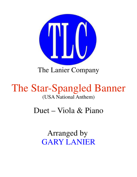 Free Sheet Music The Star Spangled Banner Duet Viola And Piano Score And Parts
