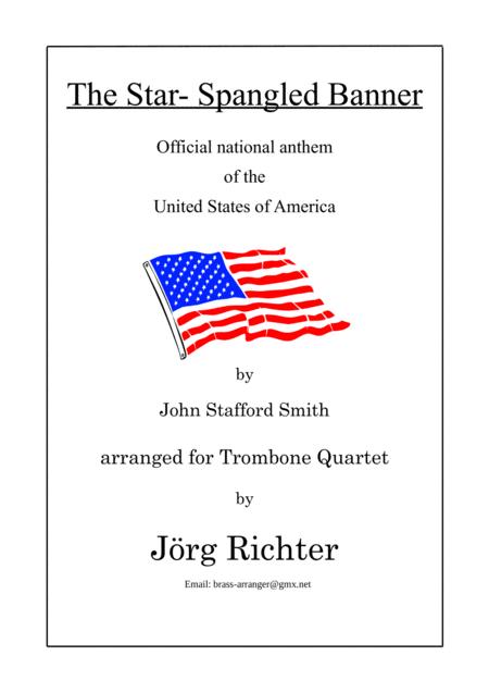 The Star Spangled Banner Nationalhymne Usa Fr Posaunenquartett Sheet Music