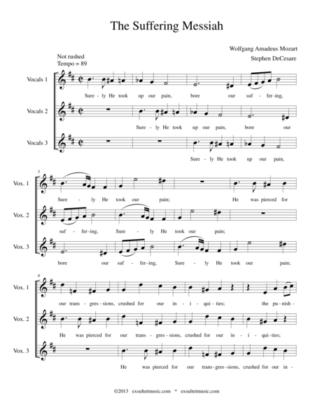 Free Sheet Music The Suffering Messiah