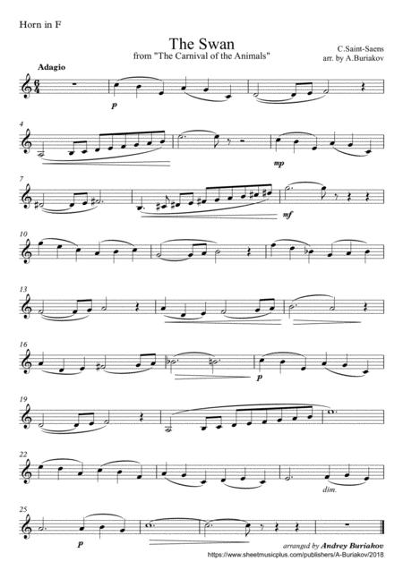 The Swan French Horn Sheet Music