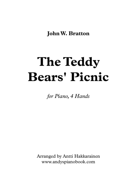 Free Sheet Music The Teddy Bears Picnic Piano 4 Hands