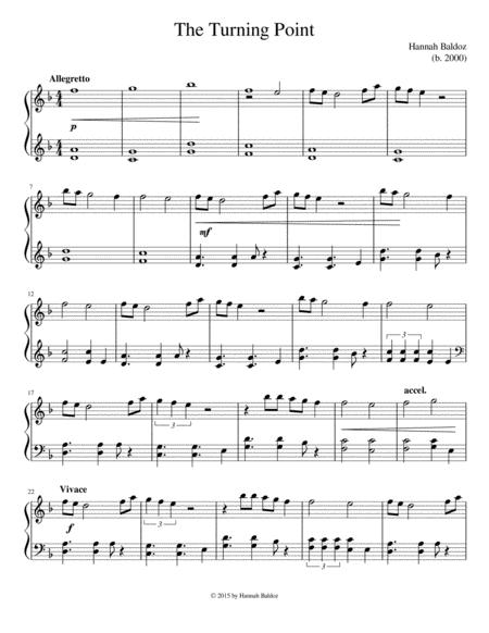 Free Sheet Music The Turning Point Hannah Baldoz