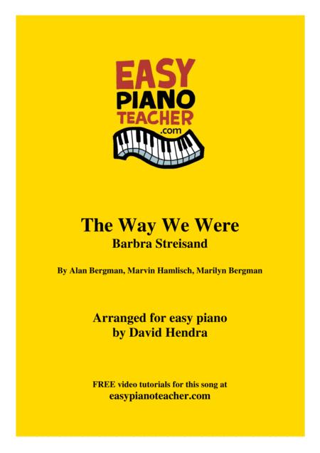 Free Sheet Music The Way We Were Barbra Streisand Very Easy Piano With Free Video Tutorials