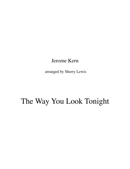 The Way You Look Tonight String Trio For String Trio Sheet Music