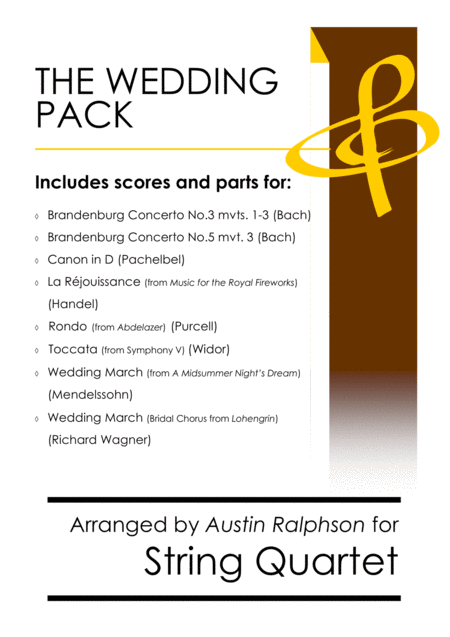 Free Sheet Music The Wedding Pack String Quartet Book Bundle