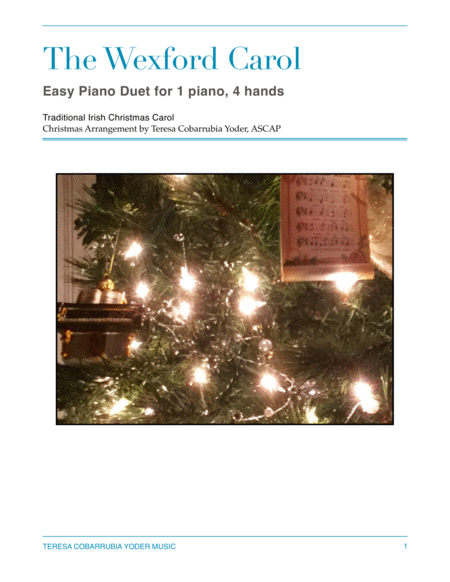 The Wexford Carol Easy Piano Duet For One Piano Four Hands Sheet Music