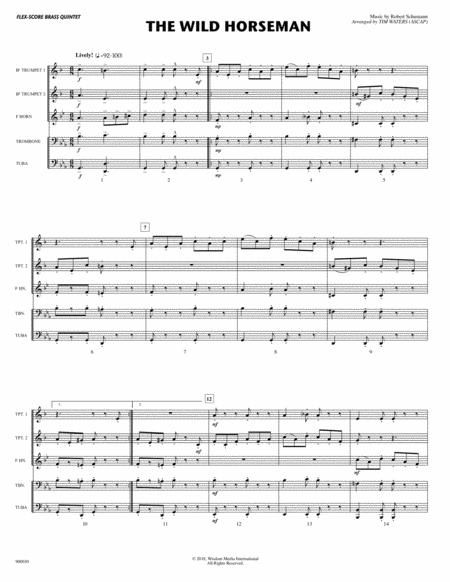 The Wild Horseman For Flex Brass Quintet Sheet Music