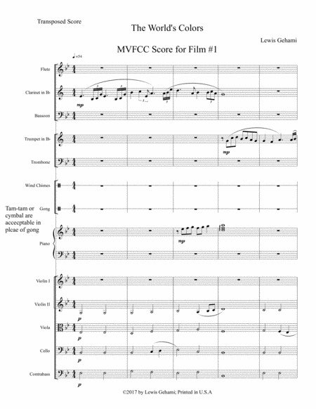 The Worlds Colors Sheet Music