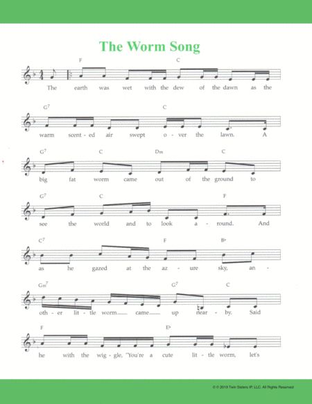 The Worm Song Sheet Music