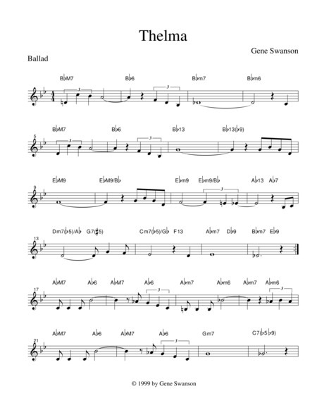 Free Sheet Music Thelma