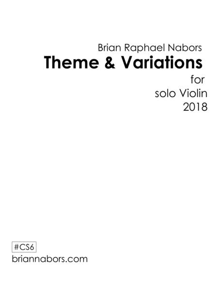 Free Sheet Music Theme And Variations For Solo Violin