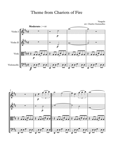 Theme From Chariots Of Fire Sheet Music