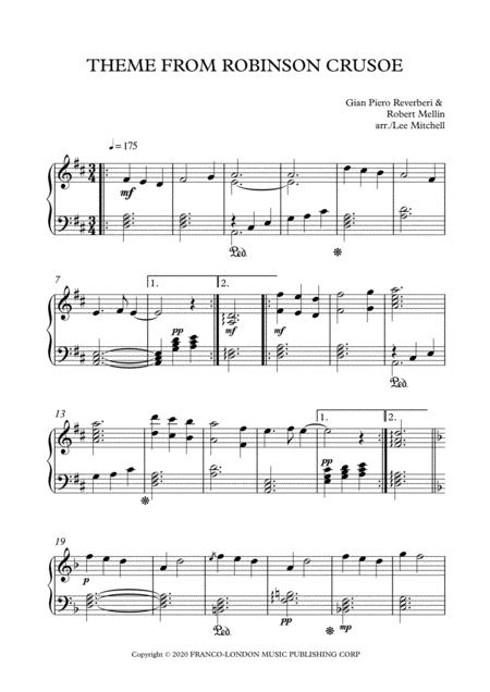 Free Sheet Music Theme From Crusoe Rescue