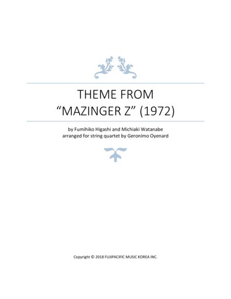 Free Sheet Music Theme From Mazinger Z 1972