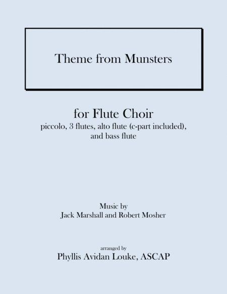 Free Sheet Music Theme From Munsters For Flute Choir