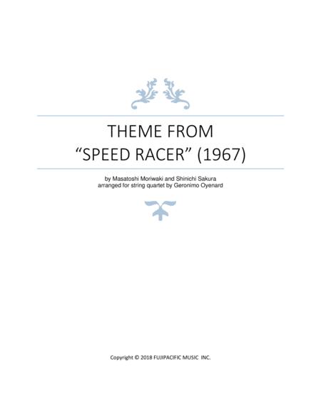 Theme From Speed Racer 1967 Sheet Music