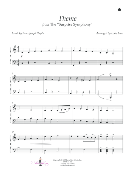 Free Sheet Music Theme From The Surprise Symphony Easy