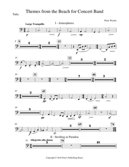 Free Sheet Music Themes From The Beach Tuba