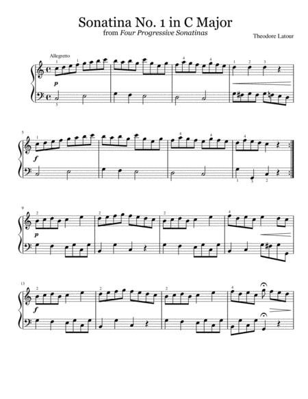 Free Sheet Music Theodore Latour Sonatina In C Major No 1 To No 3 Complete Version