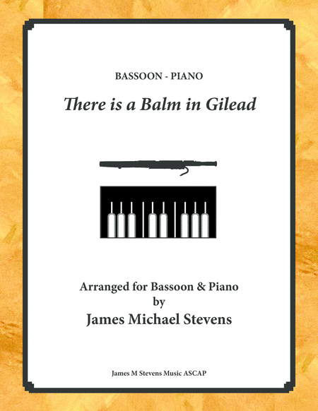 There Is A Balm In Gilead Bassoon Piano Sheet Music