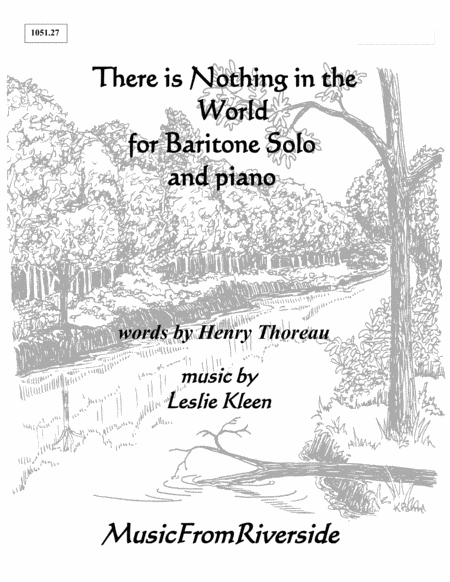 Free Sheet Music There Is Nothing In The World For Baritone Solo And Piano