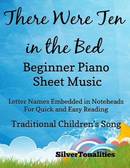 There Were Ten In The Bed Beginner Piano Sheet Music Sheet Music