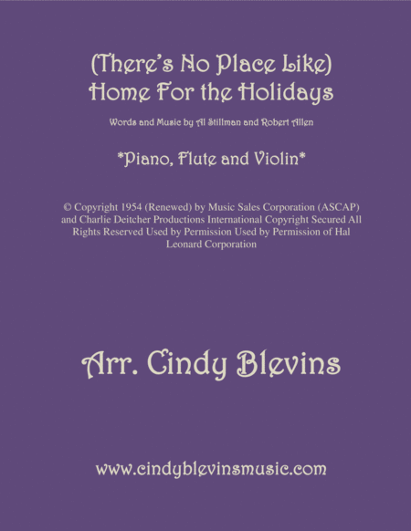 Theres No Place Like Home For The Holidays For Piano Flute And Violin Sheet Music