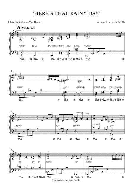 Free Sheet Music Theres That Rainy Day