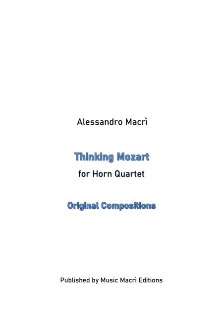 Free Sheet Music Thinking Mozart For Horn Quartet