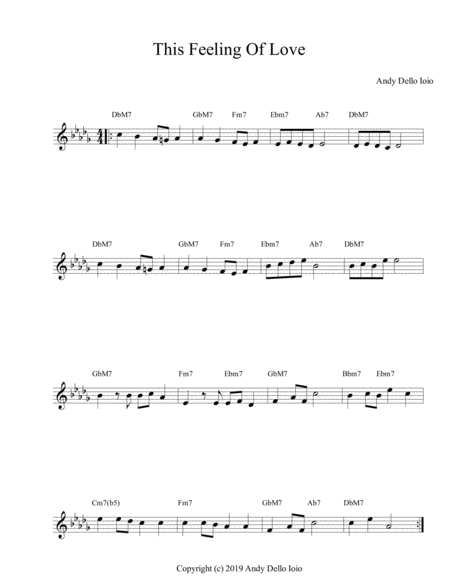 This Feeling Of Love Sheet Music