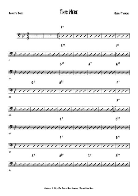 This Here Acoustic Bass Sheet Music