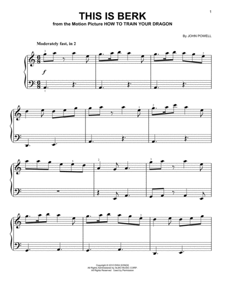 This Is Berk From How To Train Your Dragon Sheet Music