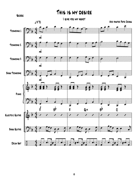 This Is My Desire Trombone Praise Sheet Music