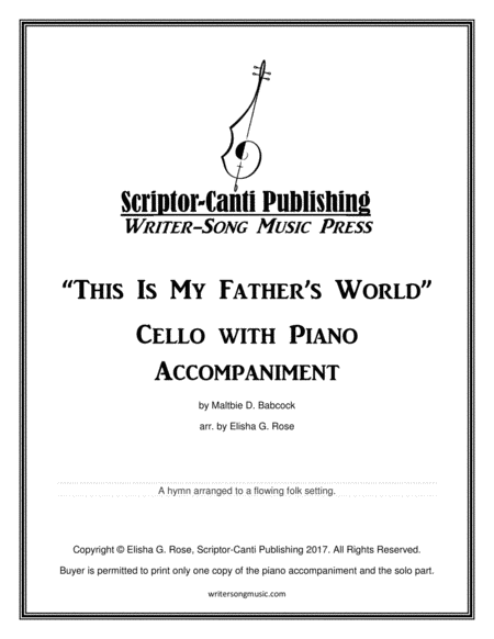 This Is My Fathers World Cello Sheet Music