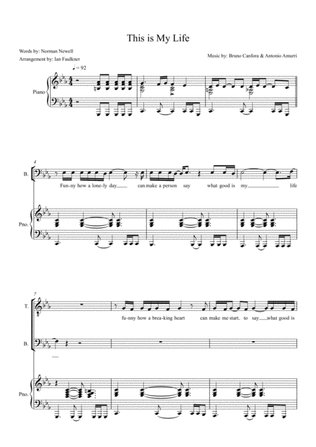 This Is My Life Sheet Music