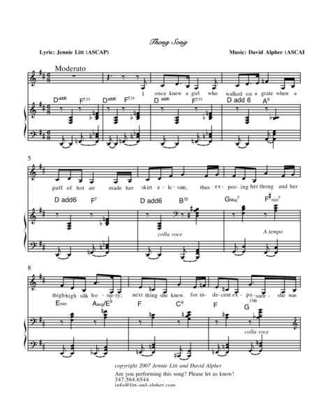 Thong Song Sheet Music