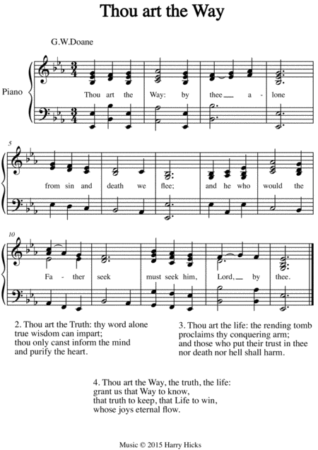 Thou Art The Way A New Tune To A Wonderful Old Hymn Sheet Music