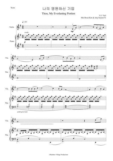 Free Sheet Music Thou My Everlasting Portion Violin And Piano