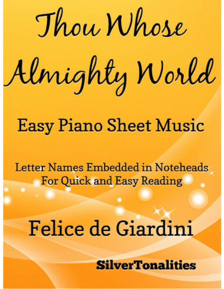 Free Sheet Music Thou Whose Almighty Word Easy Piano Sheet Music
