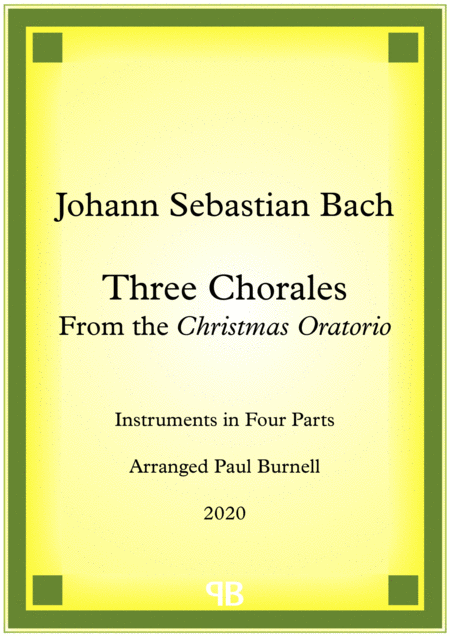 Free Sheet Music Three Chorales From The Christmas Oratorio
