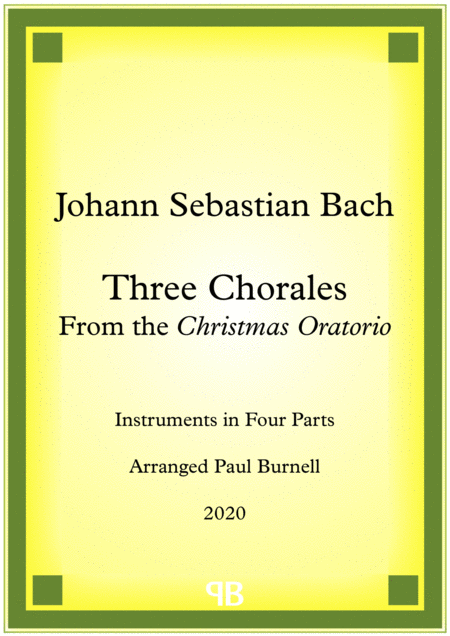 Three Chorales From The Christmas Oratorio Sheet Music