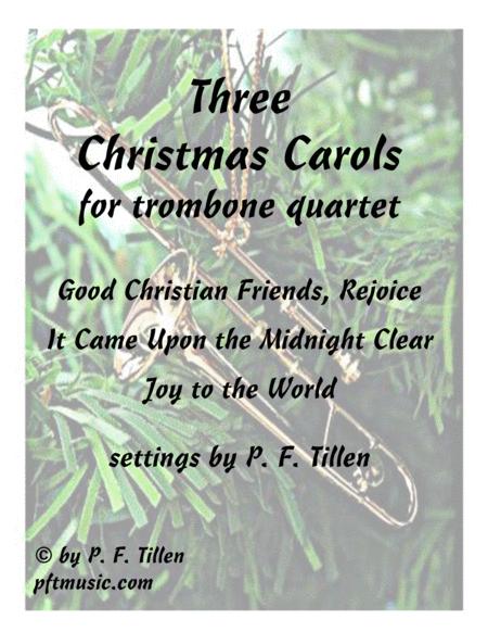 Three Christmas Carols For Trombone Quartet Sheet Music