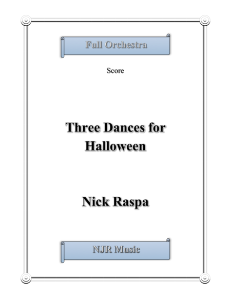 Free Sheet Music Three Dances For Halloween Score
