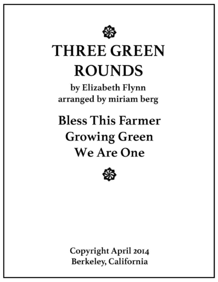 Free Sheet Music Three Green Rounds